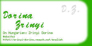 dorina zrinyi business card